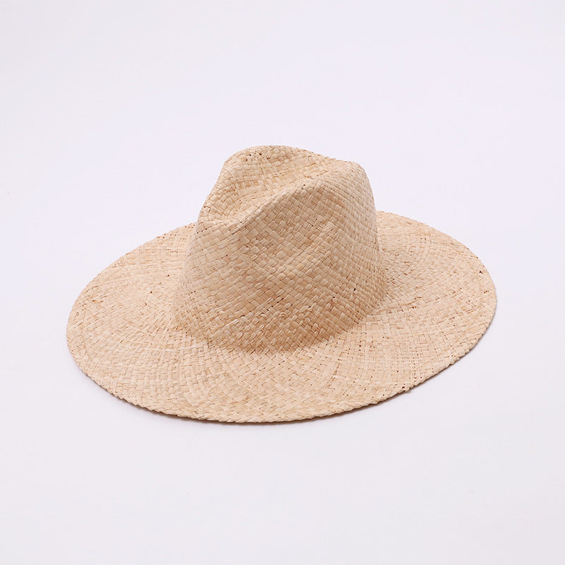 Natural Straw Fedora Hat