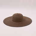 Retro Striped Wide-Brim Sun Hat