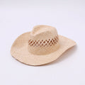Cut-Out Woven Western Cowboy Straw Hat