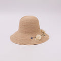 Floral Crochet Straw Bucket Hat