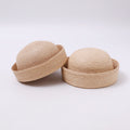 Natural Straw Round-Crown Sailor Hat